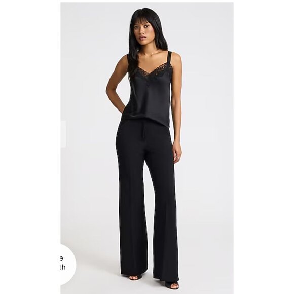 Express Pants - Express Editor Flare Pants Black Women's 8 Inseam 30.5"